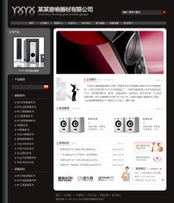 音响器材公司网站建设