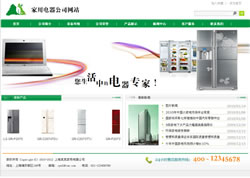 家用电器公司网站建设